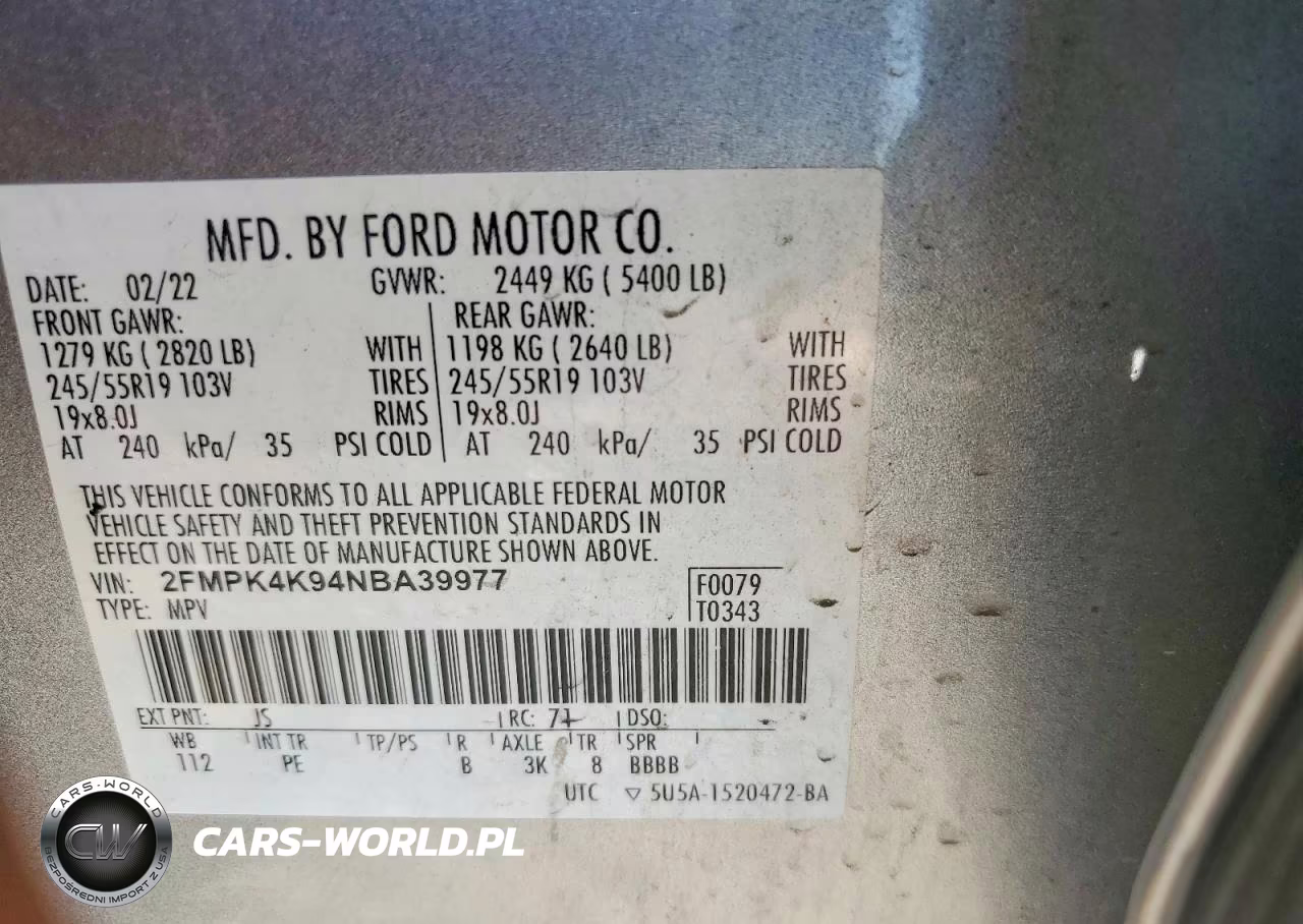 2022 Ford Edge Titanium VIN:2FMPK4K94NBA39977 - 13