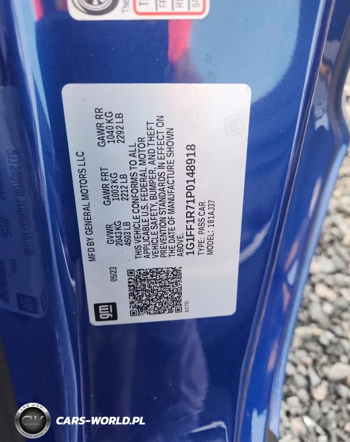 2023 Chevrolet Camaro Lt1 VIN:1G1FF1R71P0148918 - 12