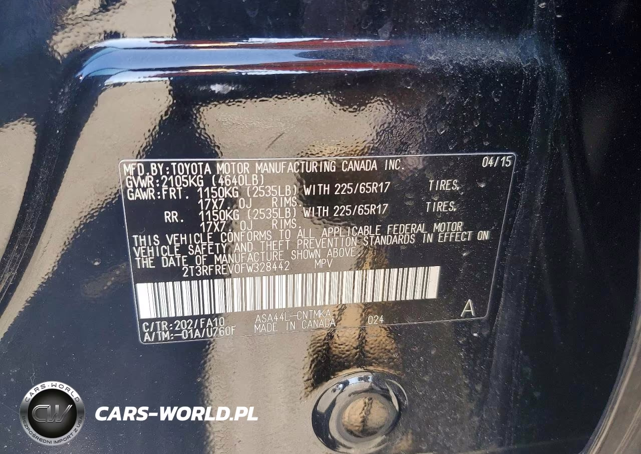 2015 Toyota Rav4 Xle VIN:2T3RFREV0FW328442 - 13