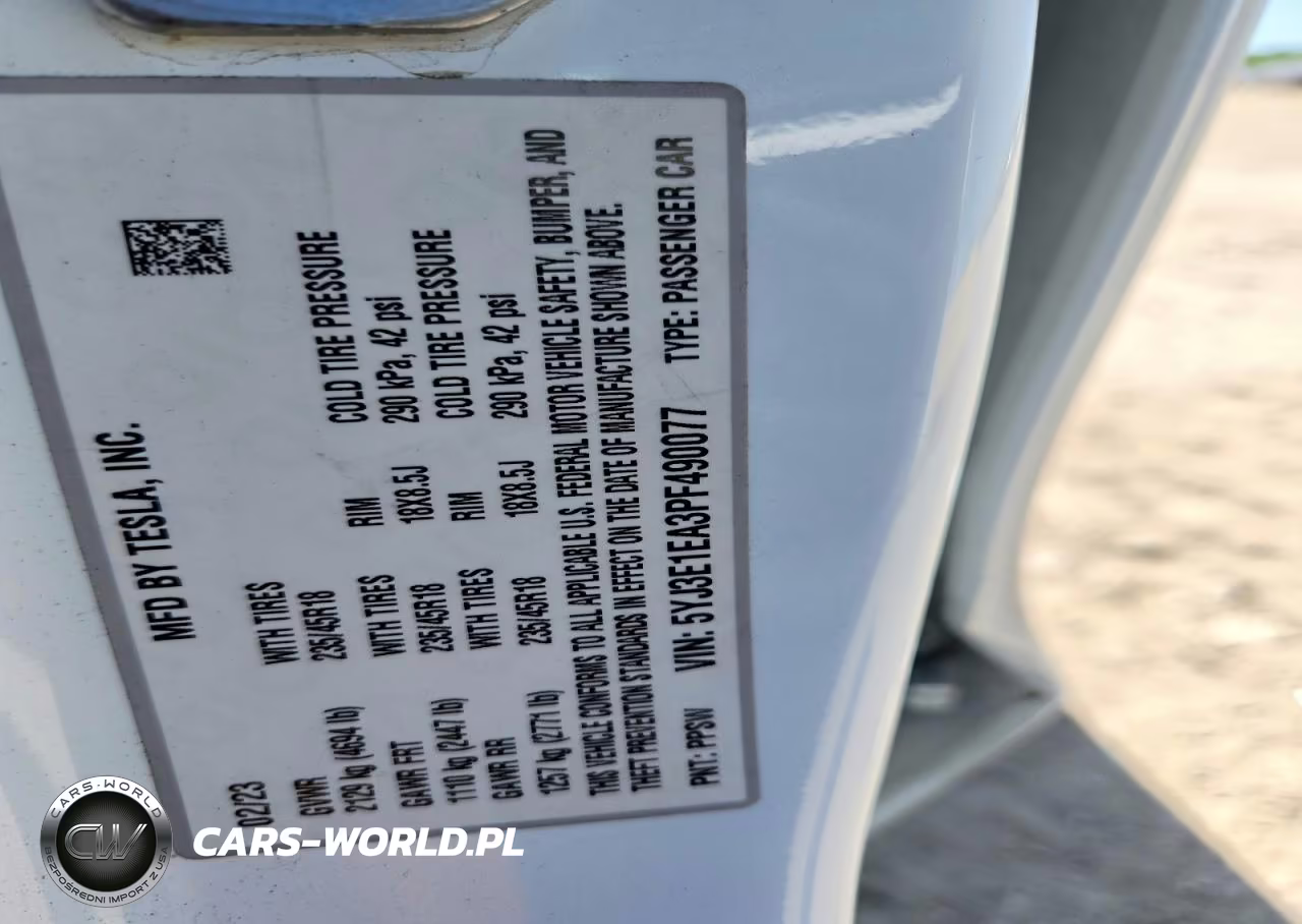 2023 Tesla Model 3 VIN:5YJ3E1EA3PF490077 - 12