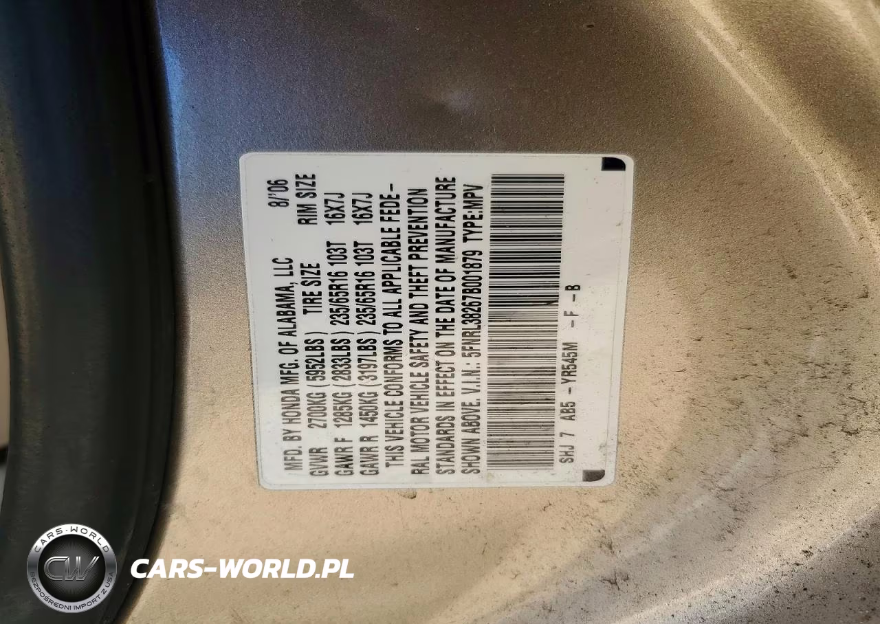 2007 Honda Odyssey Lx VIN:5FNRL38267B001879 - 12