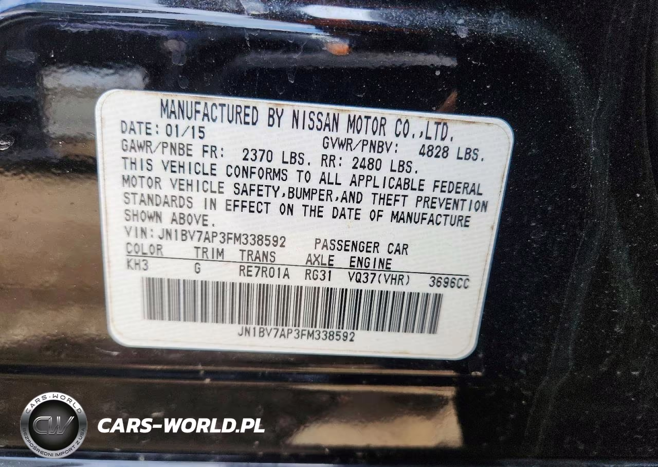 2015 Infiniti Q50 Premium VIN:JN1BV7AP3FM338592 - 12