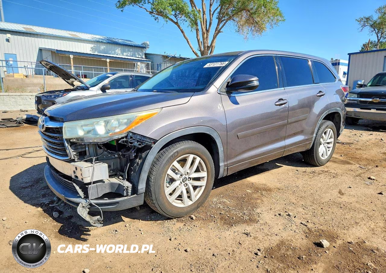 2016 Toyota Highlander Le VIN:5TDZKRFH4GS128543 - 1