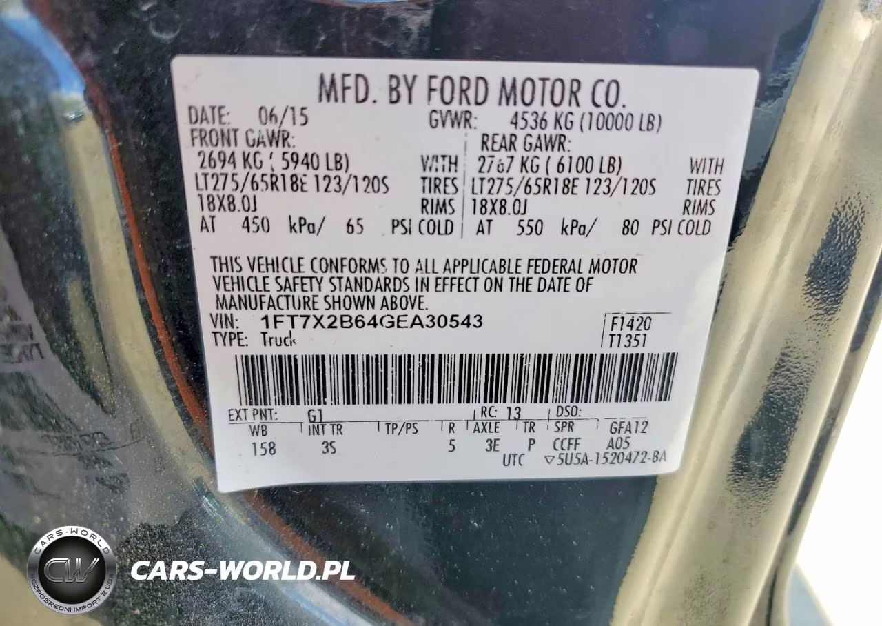 2016 Ford F250 VIN:1FT7X2B64GEA30543 - 13