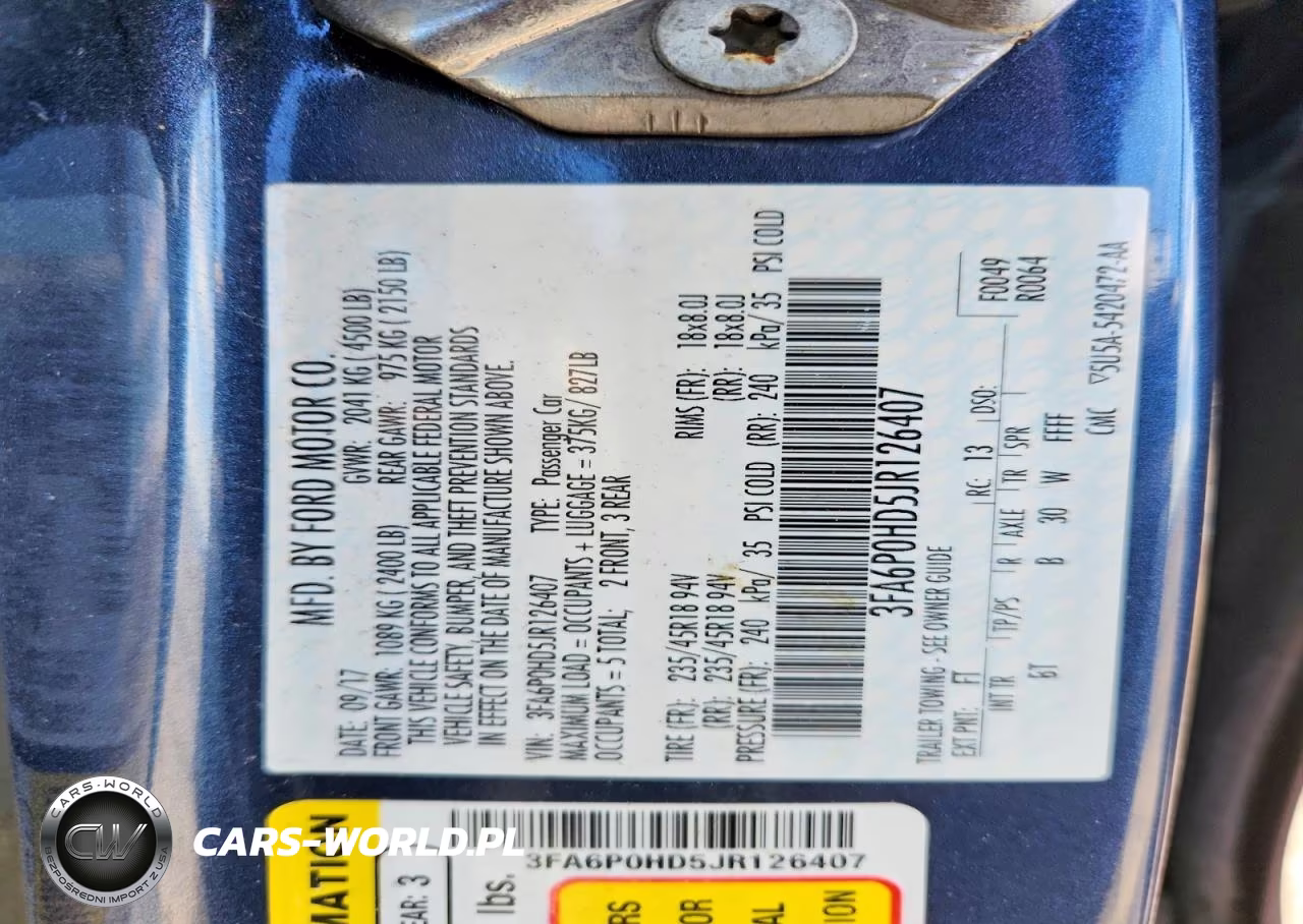 2018 Ford Fusion Se VIN:3FA6P0HD5JR126407 - 12