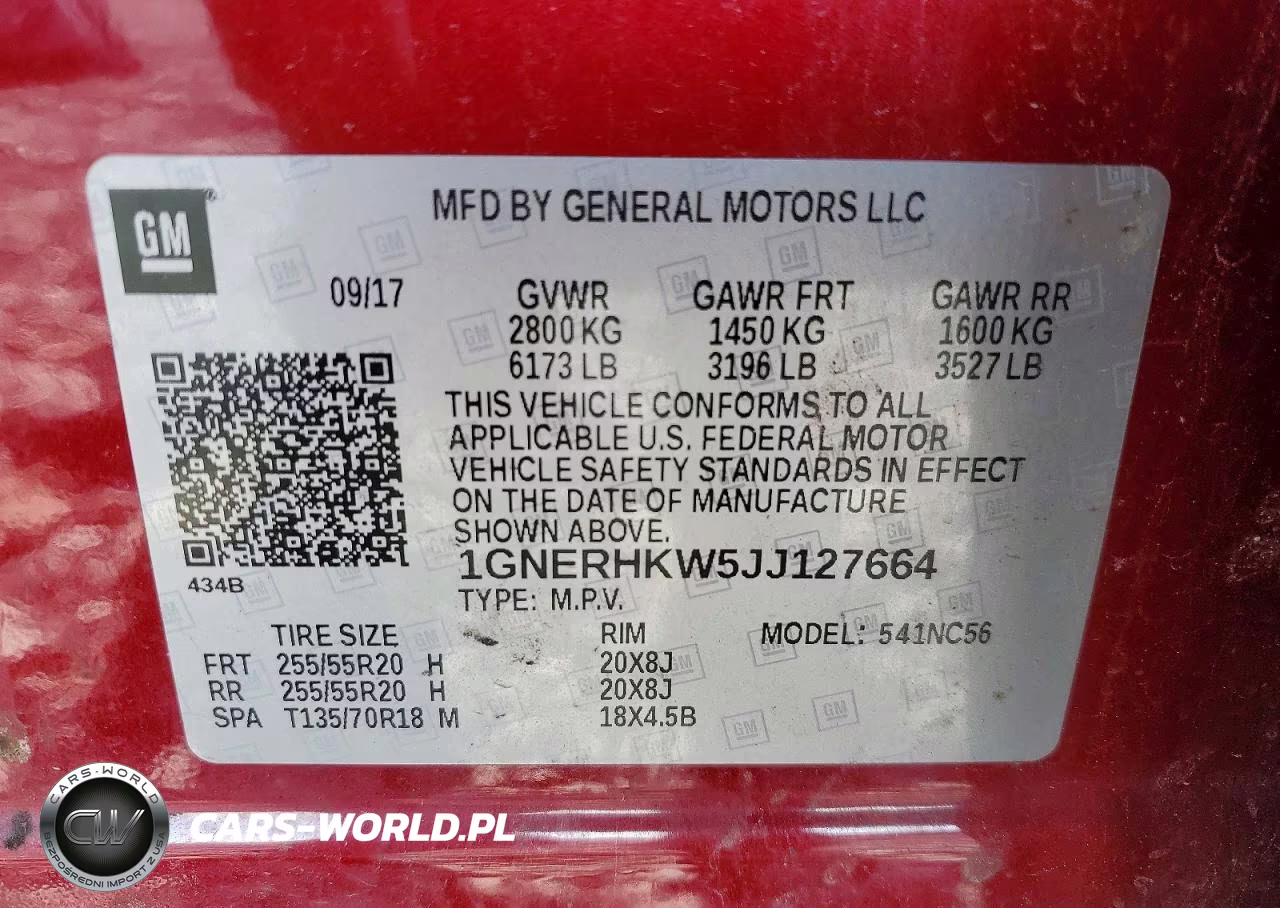 2018 Chevrolet Traverse Lt VIN:1GNERHKW5JJ127664 - 14
