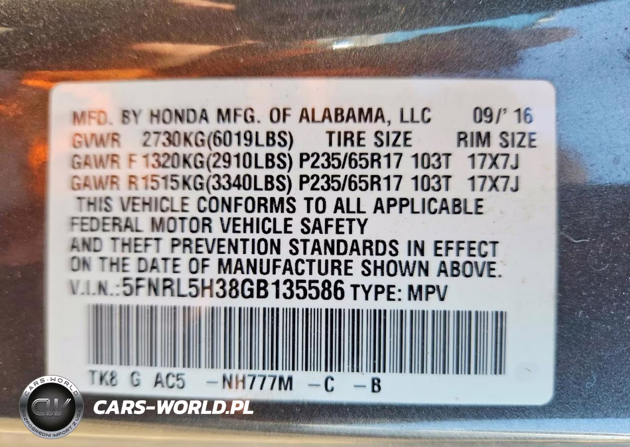 2016 Honda Odyssey Se VIN:5FNRL5H38GB135586 - 14