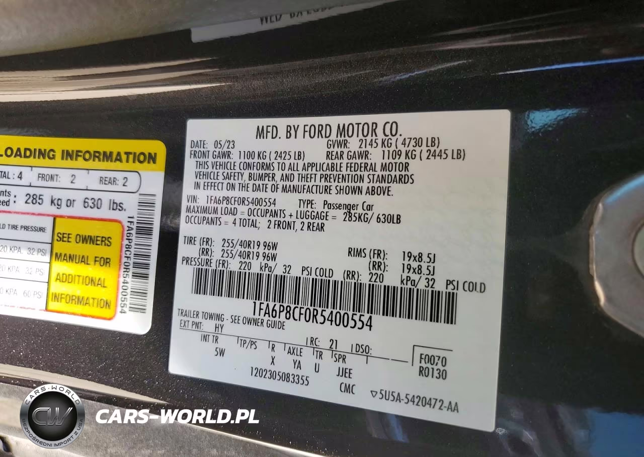 2024 Ford Mustang Gt VIN:1FA6P8CF0R5400554 - 12