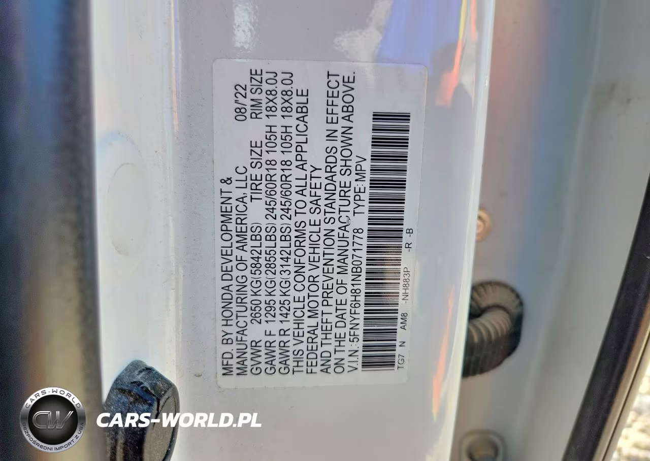 2022 Honda Pilot Trailsport VIN:5FNYF6H81NB071778 - 13