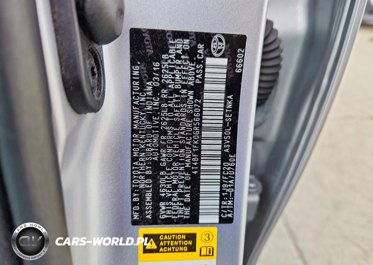2016 Toyota Camry Le VIN:4T4BF1FK0GR566072 - 12