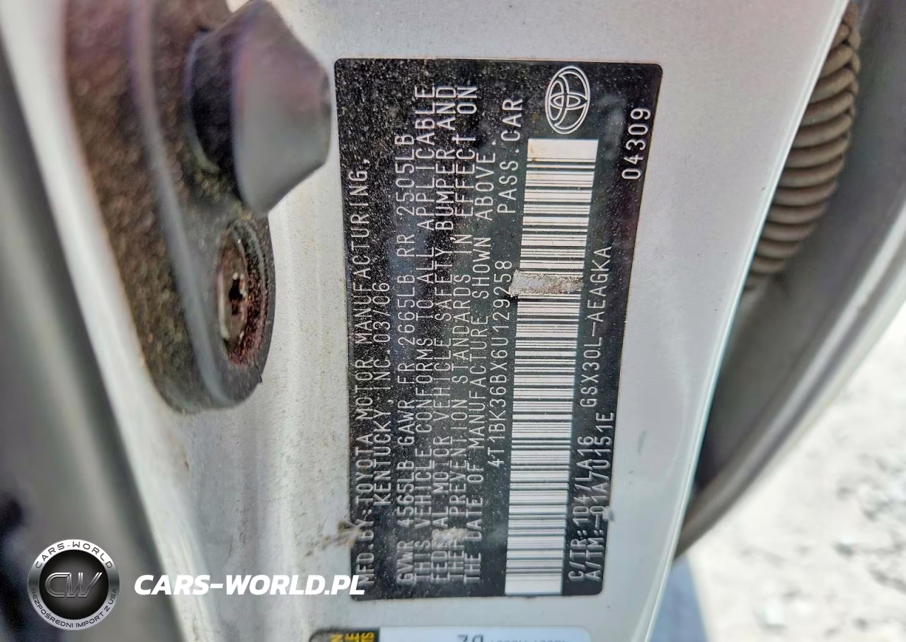 2006 Toyota Avalon Xls VIN:4T1BK36BX6U129258 - 12