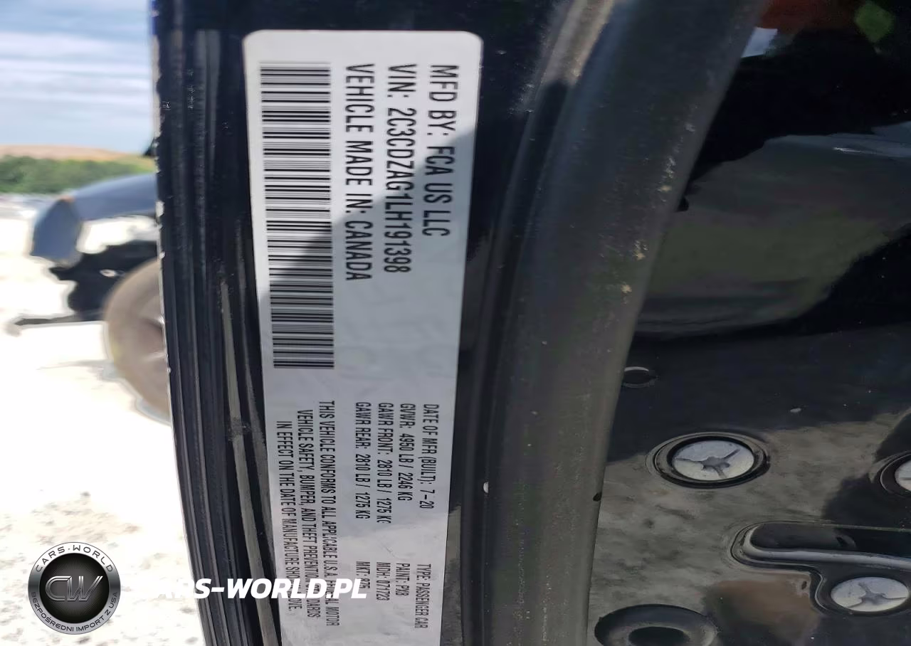 2020 Dodge Challenger Sxt VIN:2C3CDZAG1LH191398 - 12
