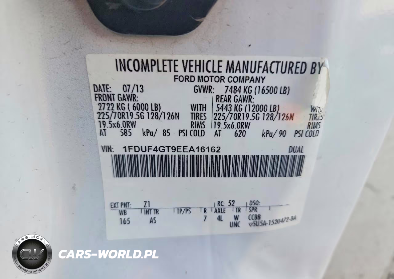 2014 Ford F450 Super Duty VIN:1FDUF4GT9EEA16162 - 12