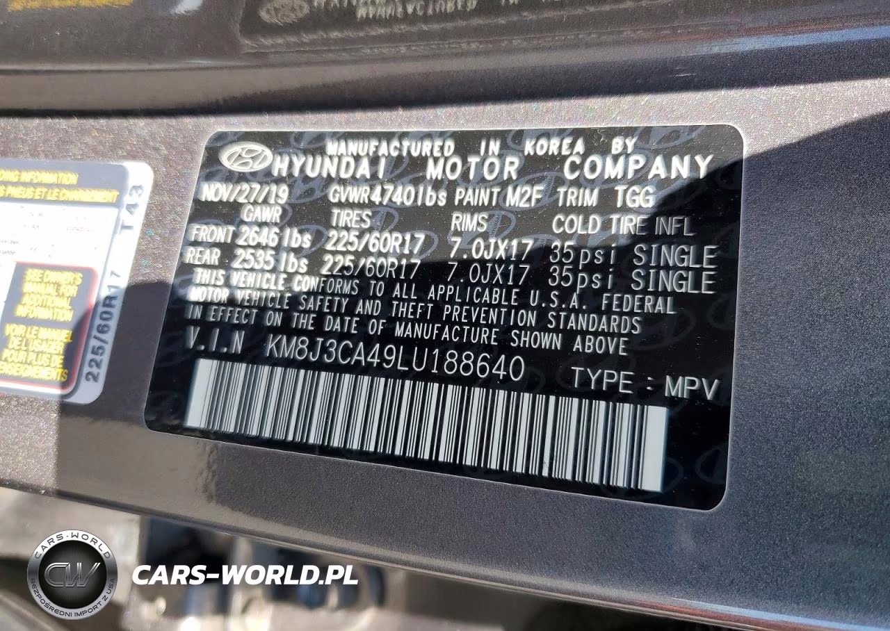 2020 Hyundai Tucson Value VIN:KM8J3CA49LU188640 - 14