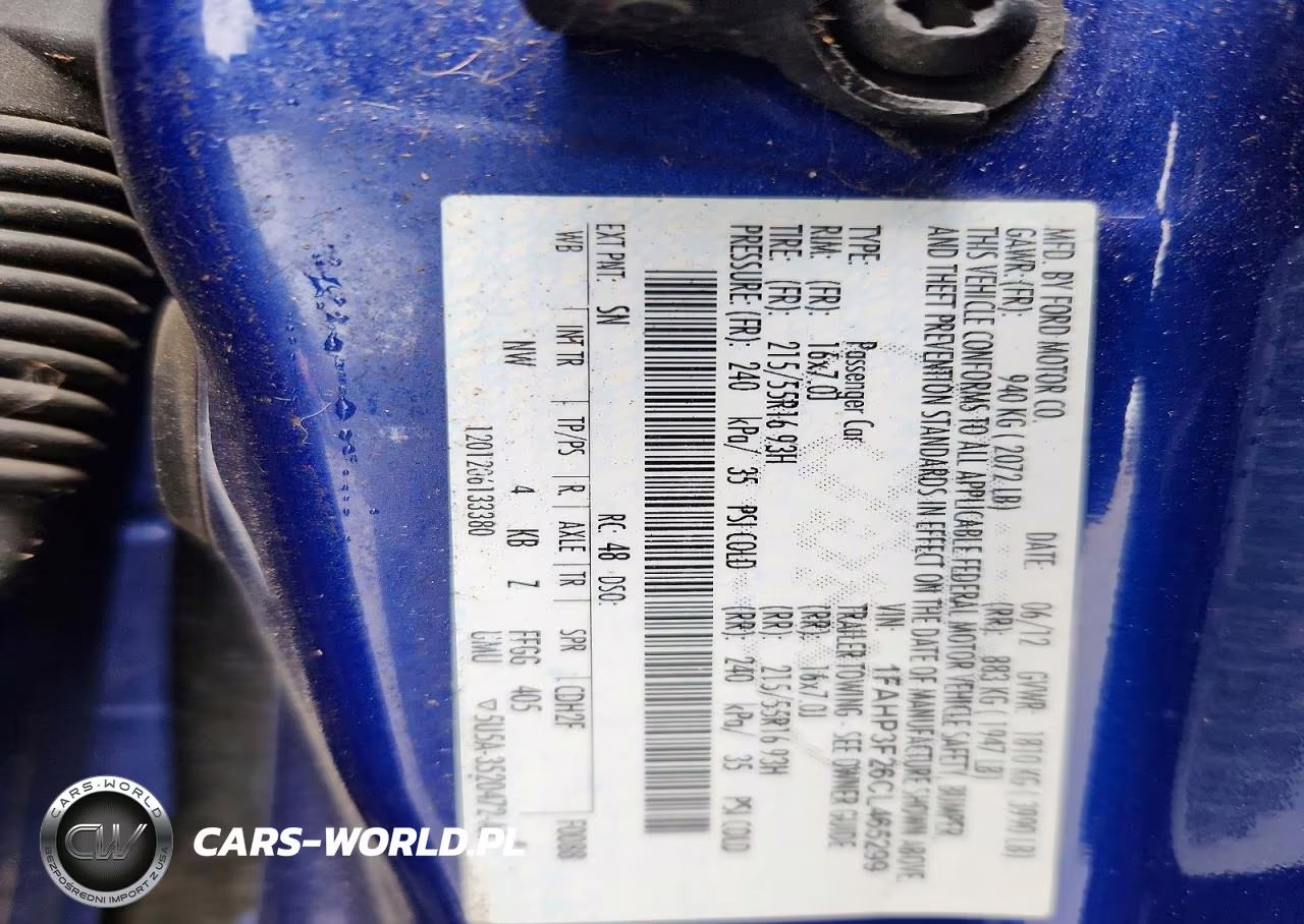 2012 Ford Focus Se VIN:1FAHP3F26CL465299 - 12