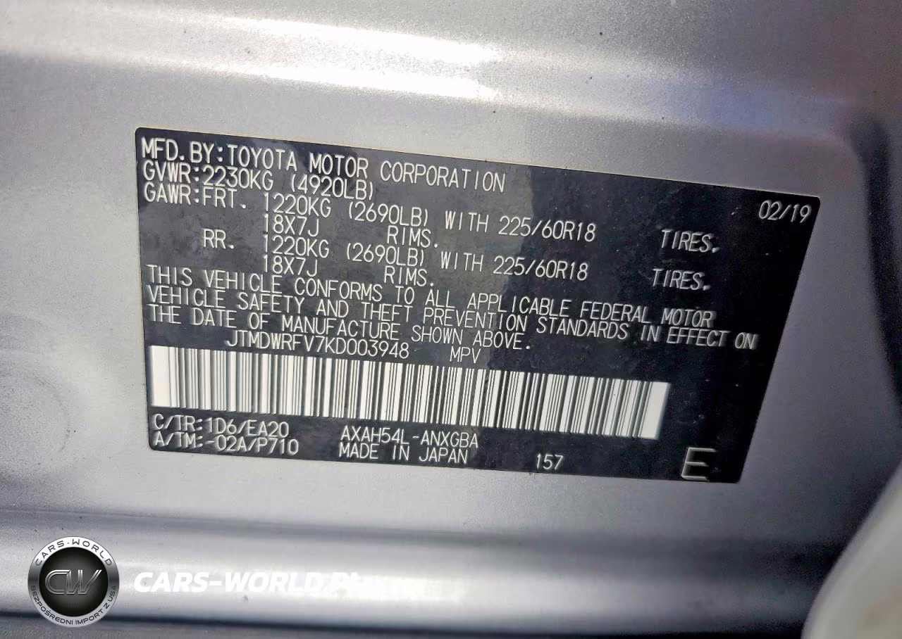 2019 Toyota Rav4 Limited VIN:JTMDWRFV7KD003948 - 13