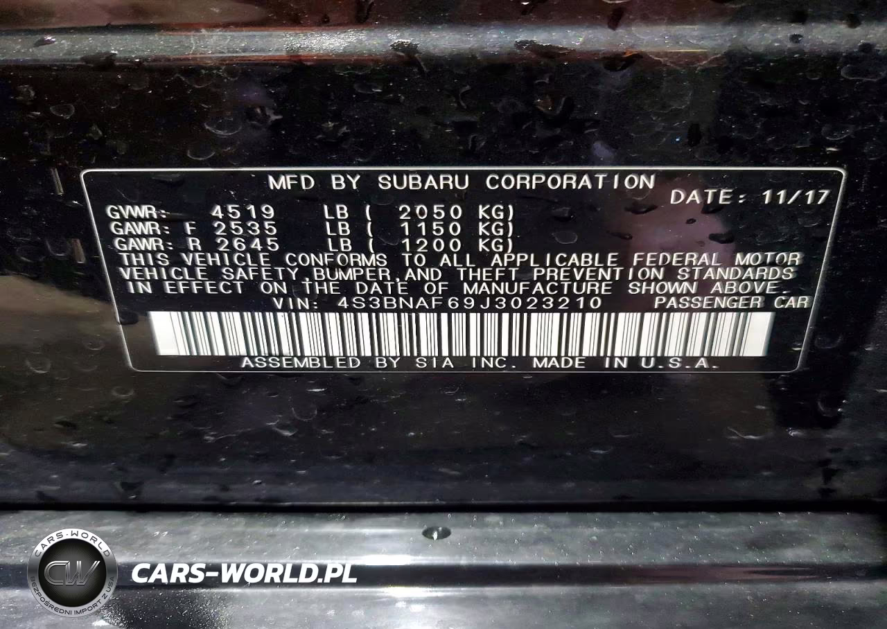2018 Subaru Legacy 2.5I Premium VIN:4S3BNAF69J3023210 - 13