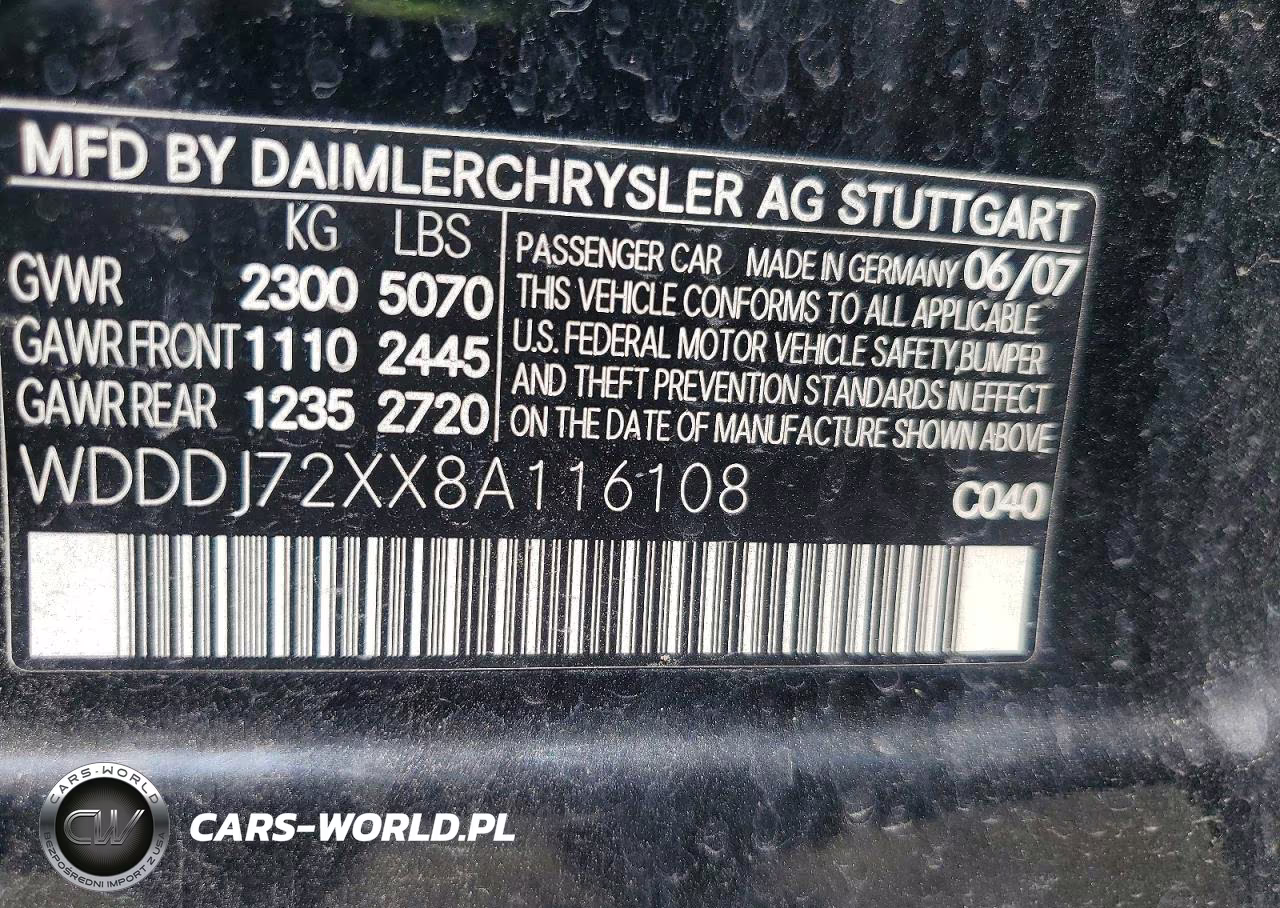 2008 Mercedes-Benz Cls 550 VIN:WDDDJ72XX8A116108 - 12