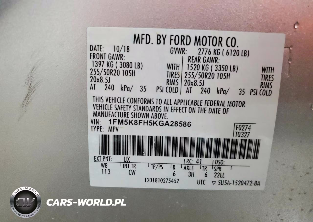 2019 Ford Explorer Limited VIN:1FM5K8FH5KGA28586 - 13