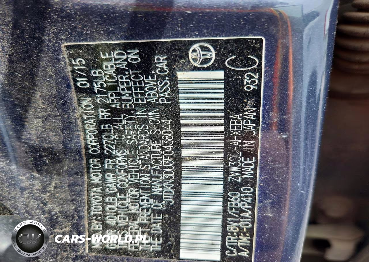 2015 Toyota Prius Two VIN:JTDKN3DU3F0438044 - 12