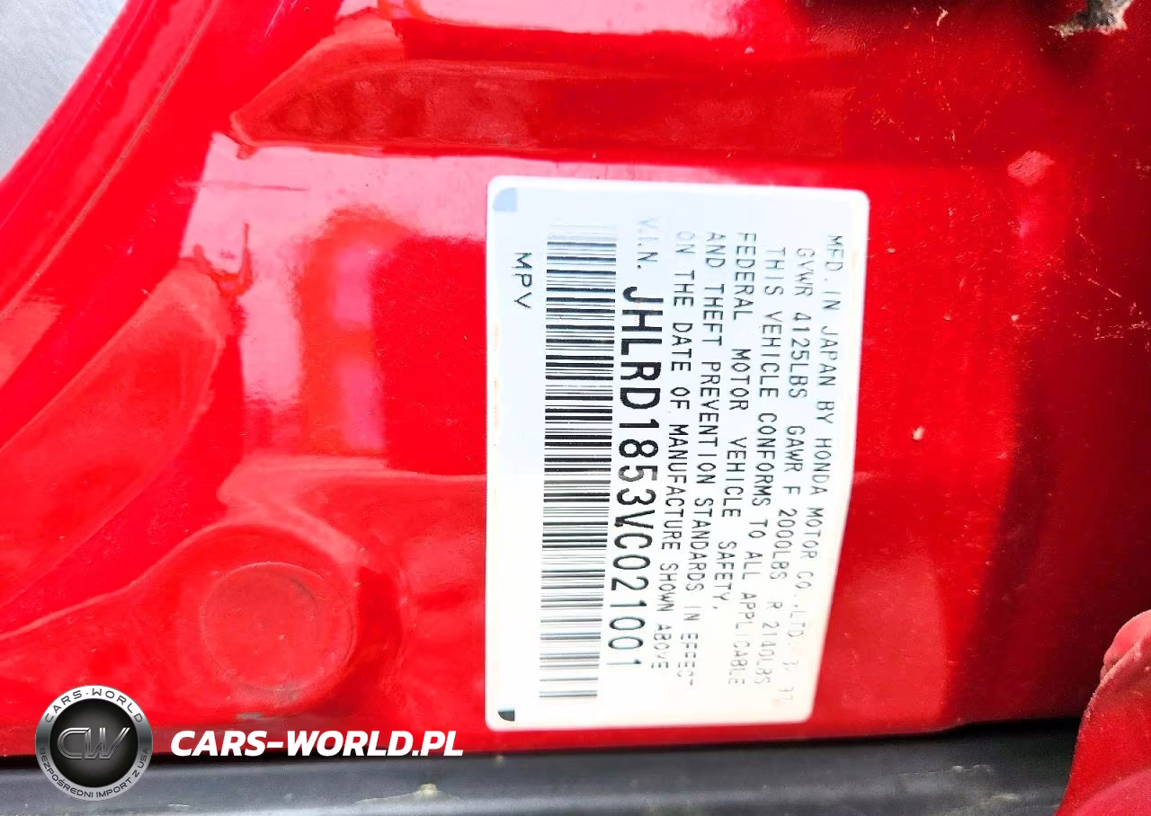 1997 Honda Cr-V Lx VIN:JHLRD1853VC021001 - 13