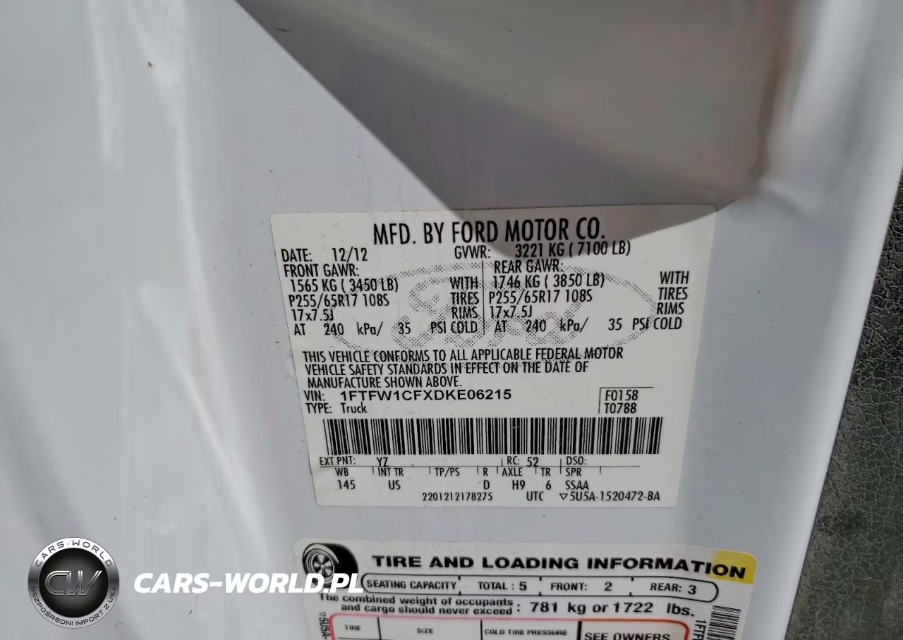 2013 Ford F150 Supercrew VIN:1FTFW1CFXDKE06215 - 12