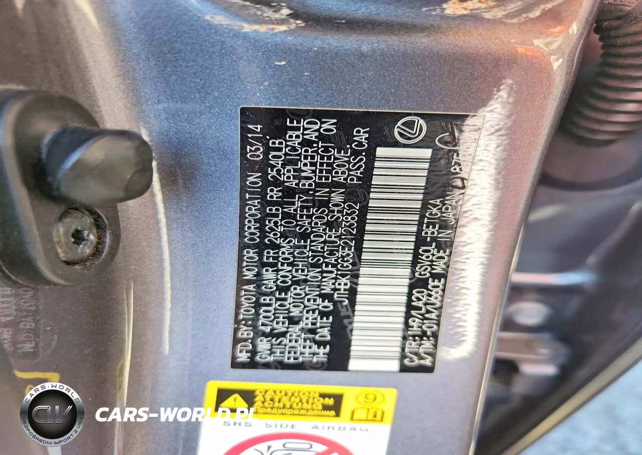 2014 Lexus Es 350 VIN:JTHBK1GG3E2123832 - 12