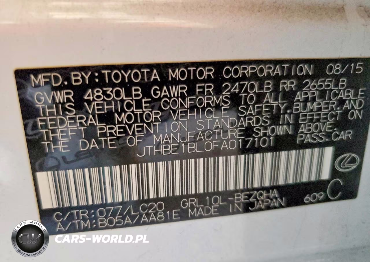 2015 Lexus Gs 350 VIN:JTHBE1BL0FA017101 - 13