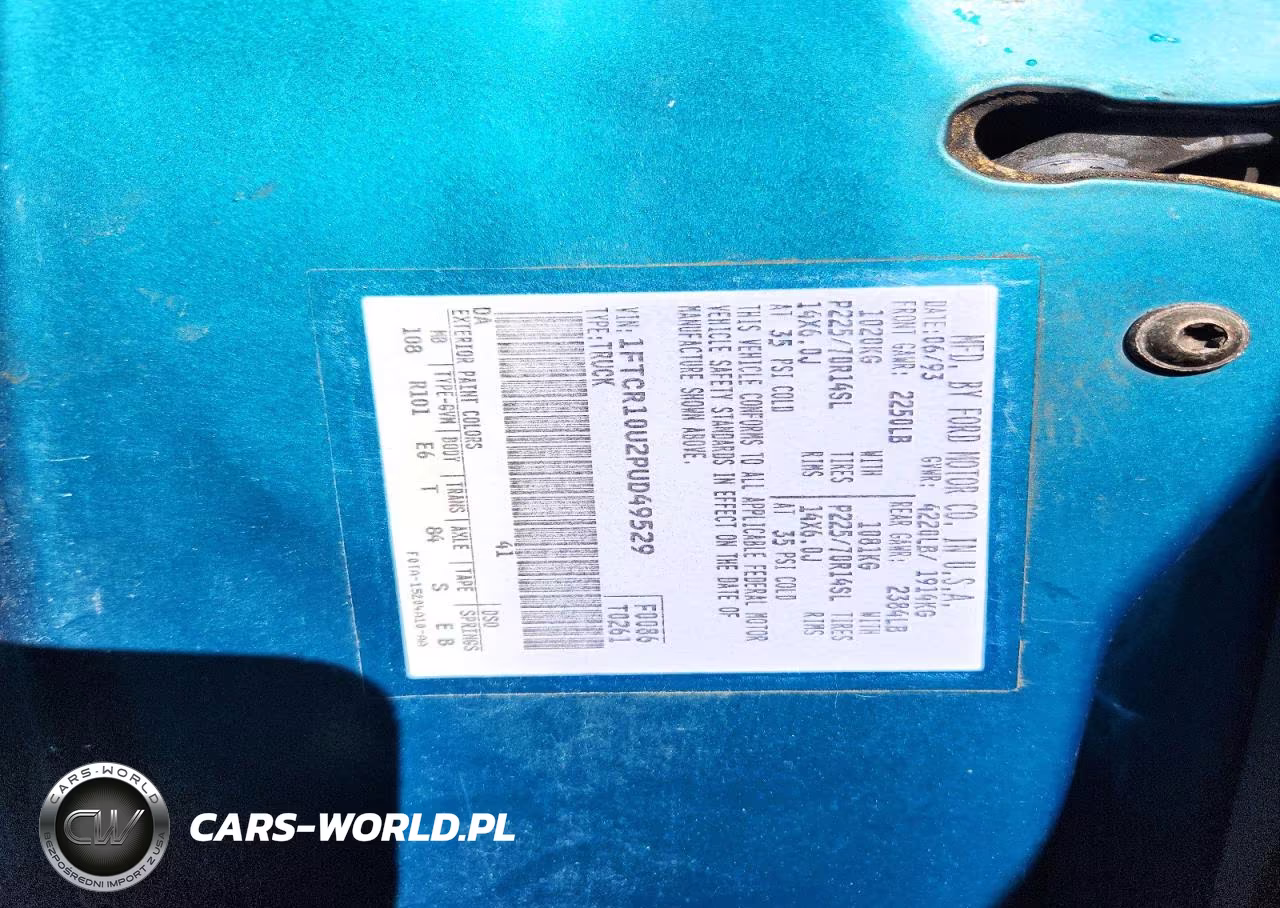 1993 Ford Ranger VIN:1FTCR10U2PUD49529 - 12