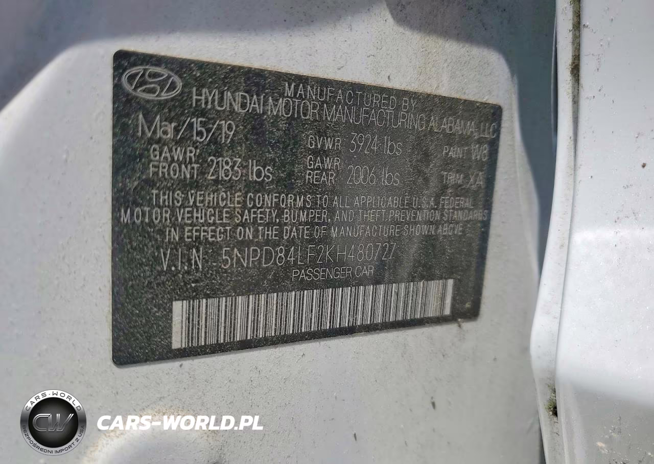2019 Hyundai Elantra Sel VIN:5NPD84LF2KH480727 - 12