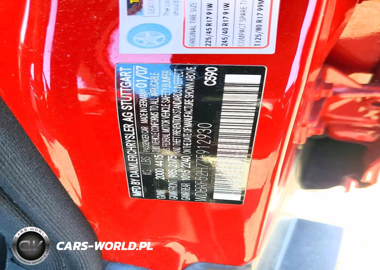 2007 Mercedes-Benz C 230 VIN:WDBRF52H77F912930 - 12