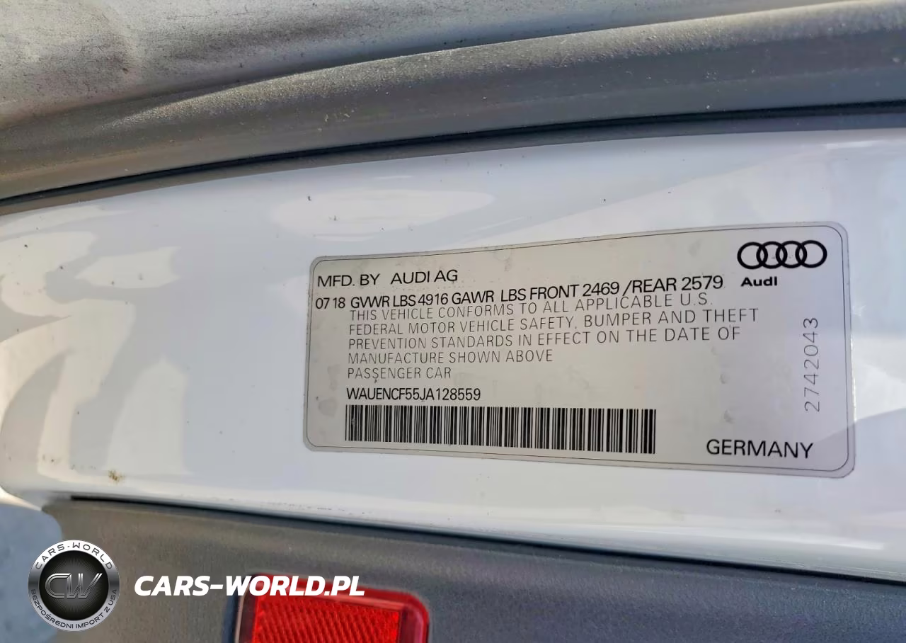 2018 Audi A5 Premium Plus S-Line VIN:WAUENCF55JA128559 - 12