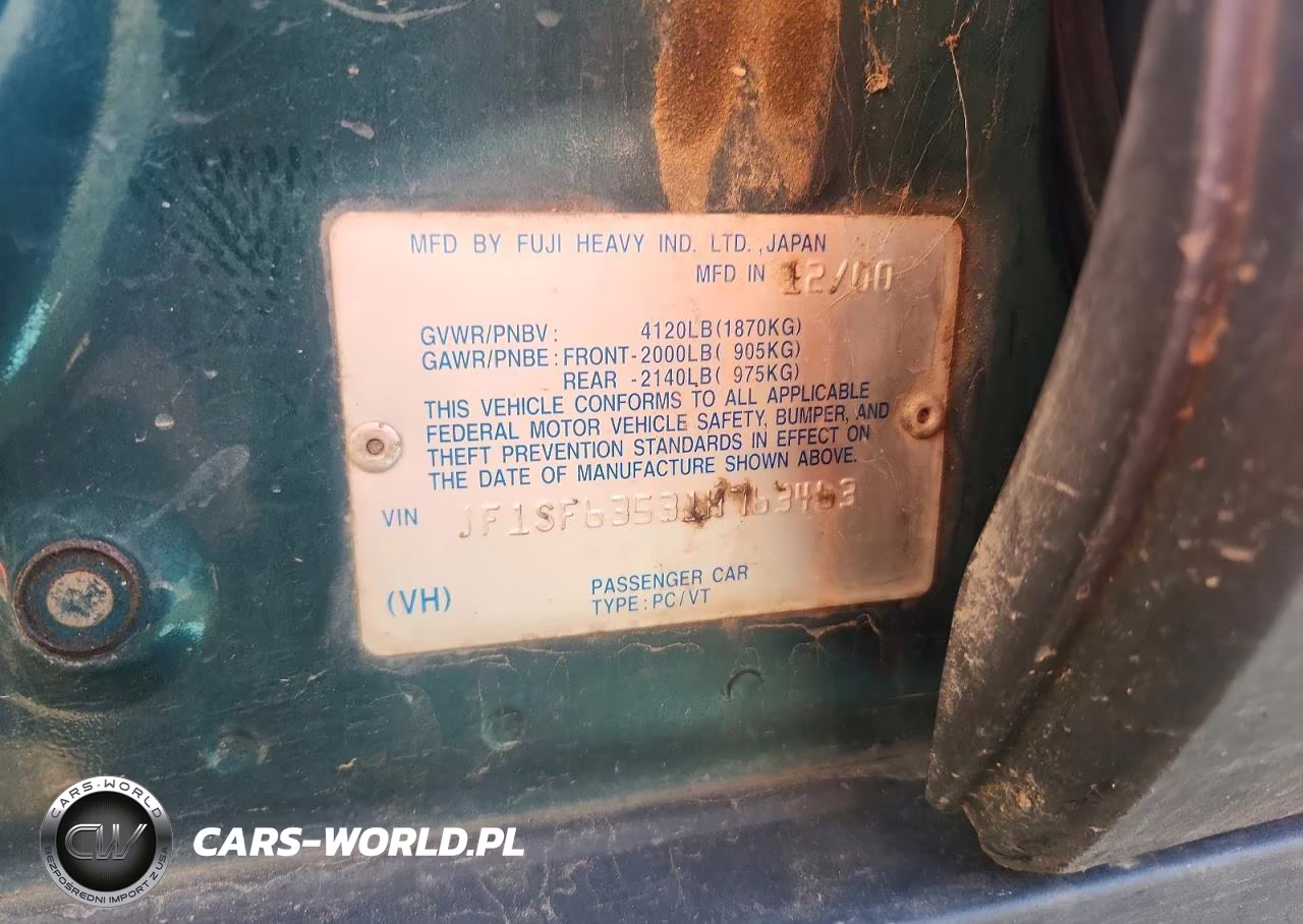 2001 Subaru Forester L VIN:JF1SF63531H763463 - 13
