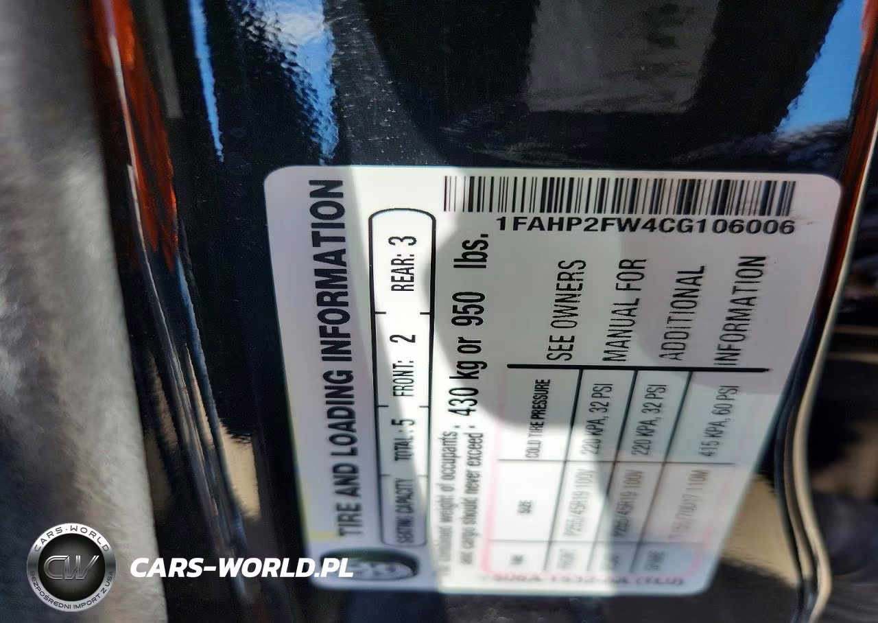 2012 Ford Taurus Limited VIN:1FAHP2FW4CG106006 - 12