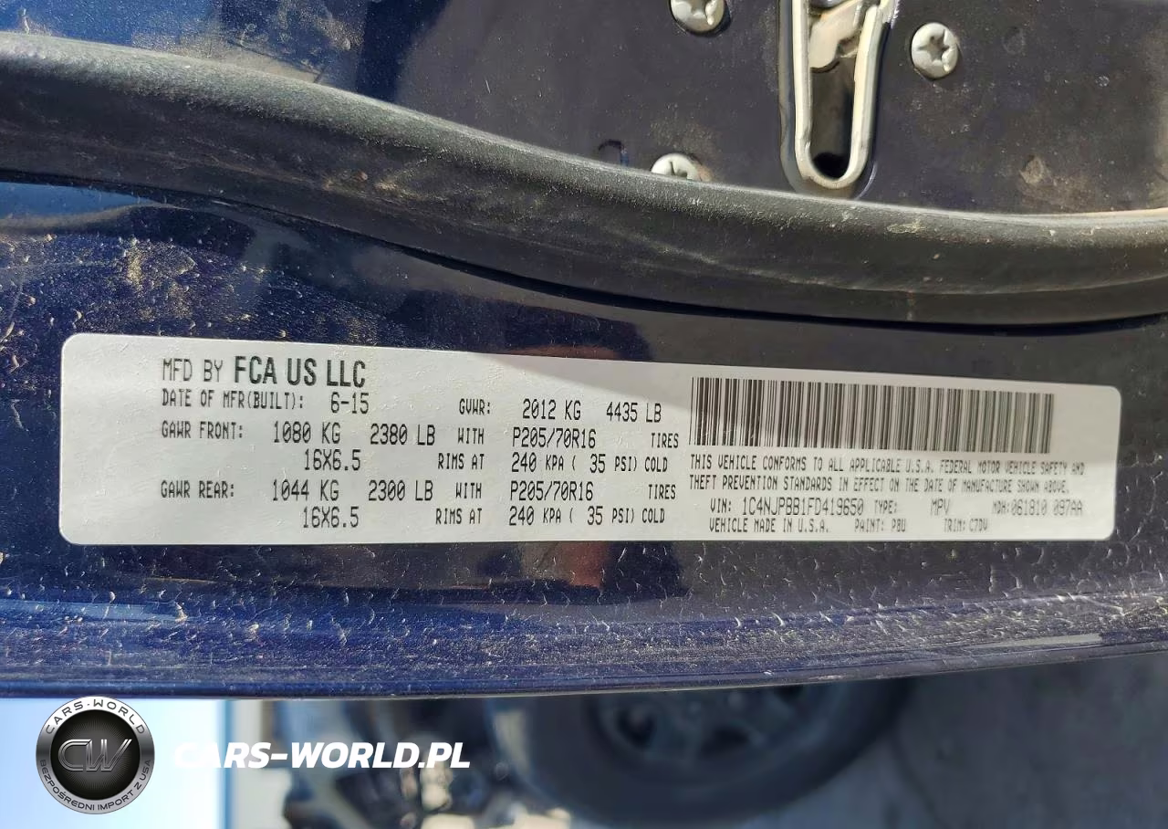 2015 Jeep Patriot Sport VIN:1C4NJPBB1FD419650 - 14