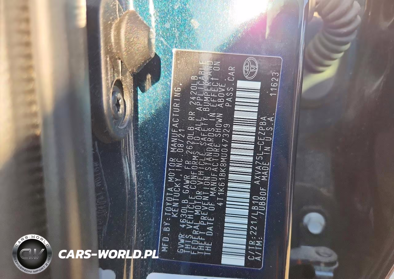 2021 Toyota Camry Xse VIN:4T1K61BK8MU047329 - 12