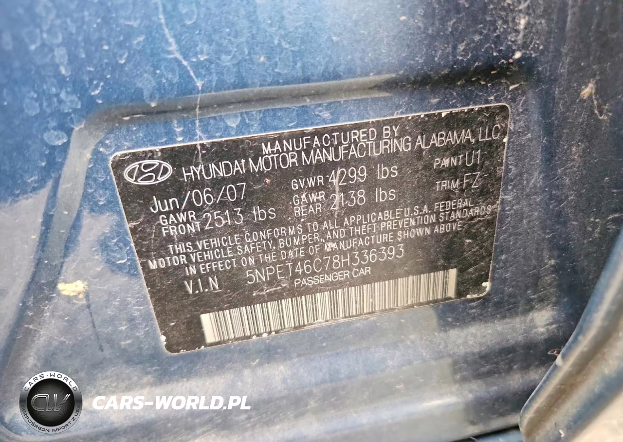 2008 Hyundai Sonata Gls VIN:5NPET46C78H336393 - 12