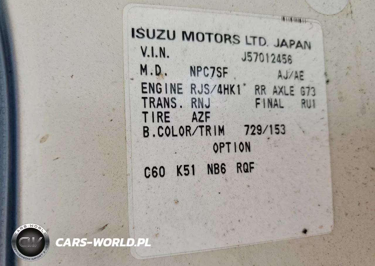 2005 Isuzu Npr Box Truck VIN:JALB4B16157012456 - 10
