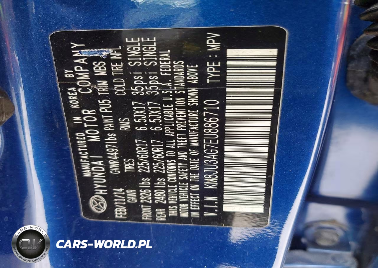 2014 Hyundai Tucson Se VIN:KM8JU3AG7EU886710 - 13