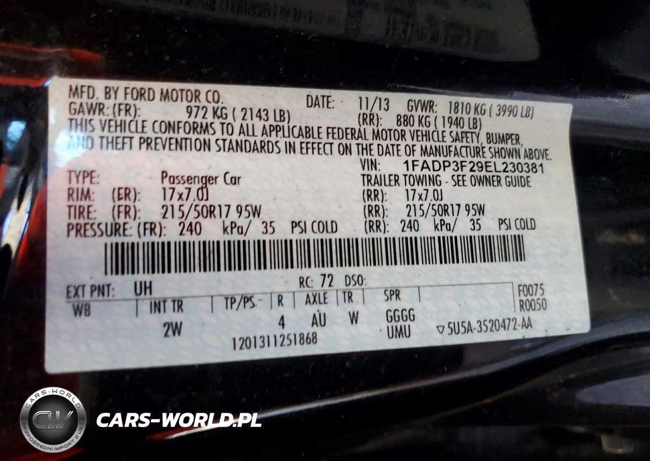 2014 Ford Focus Se VIN:1FADP3F29EL230381 - 12