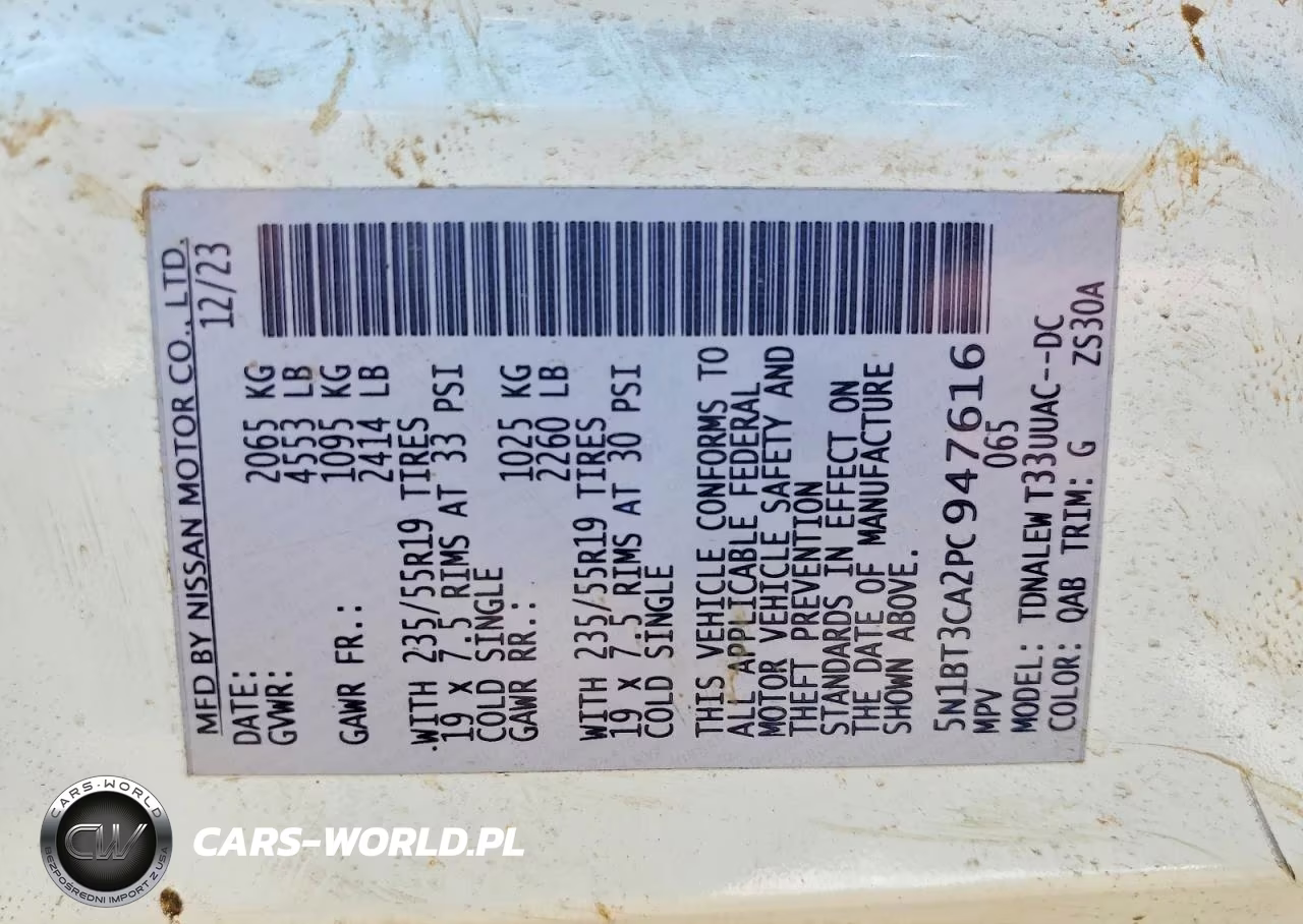 2023 Nissan Rogue Sl VIN:5N1BT3CA2PC947616 - 13