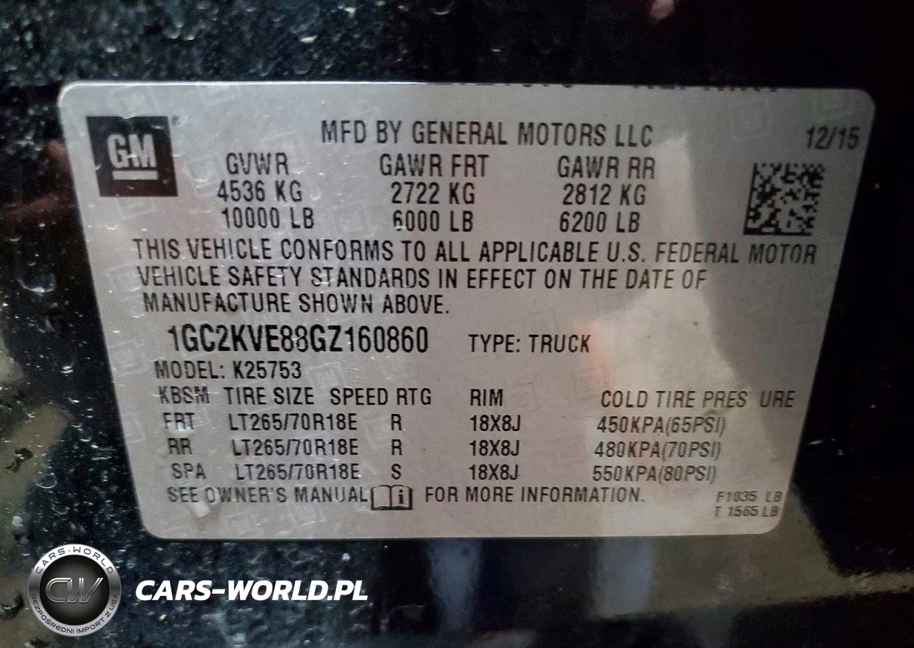 2016 Chevrolet Silverado K2500 Heavy Duty Lt VIN:1GC2KVE88GZ160860 - 12