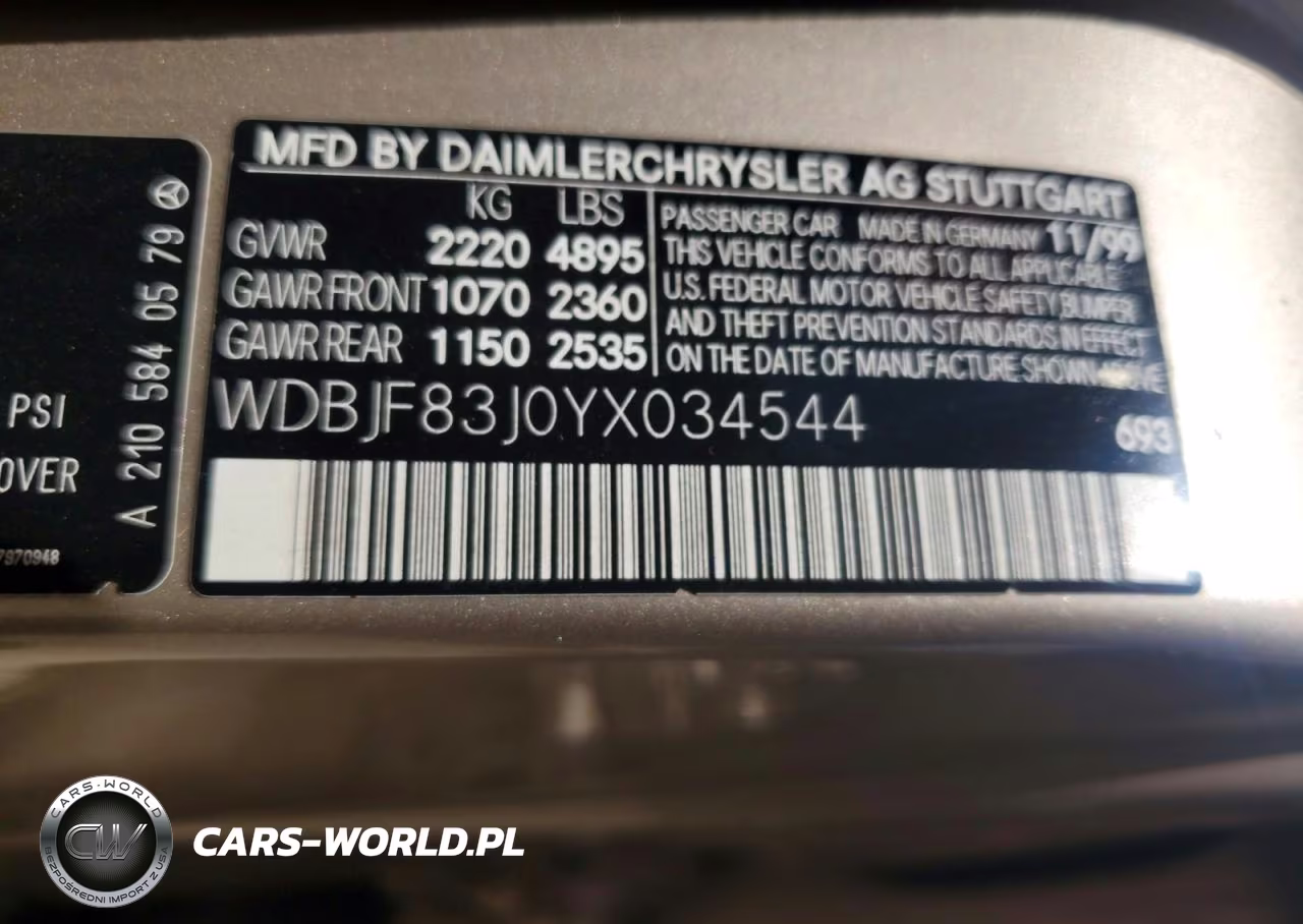 2000 Mercedes-Benz E 430 VIN:WDBJF83J0YX034544 - 12