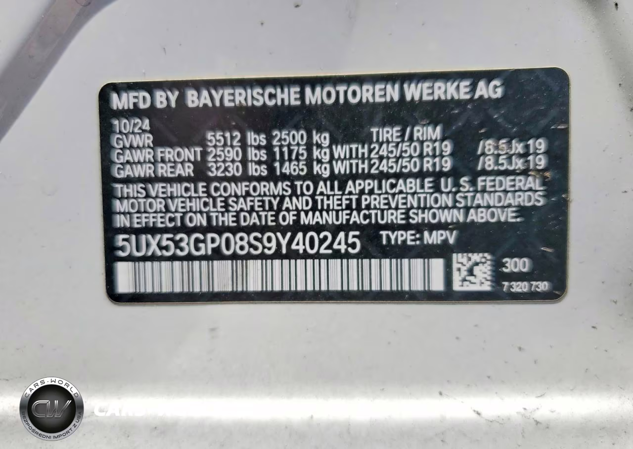 2025 BMW X3 30 xDrive VIN:5UX53GP08S9Y40245 - 13