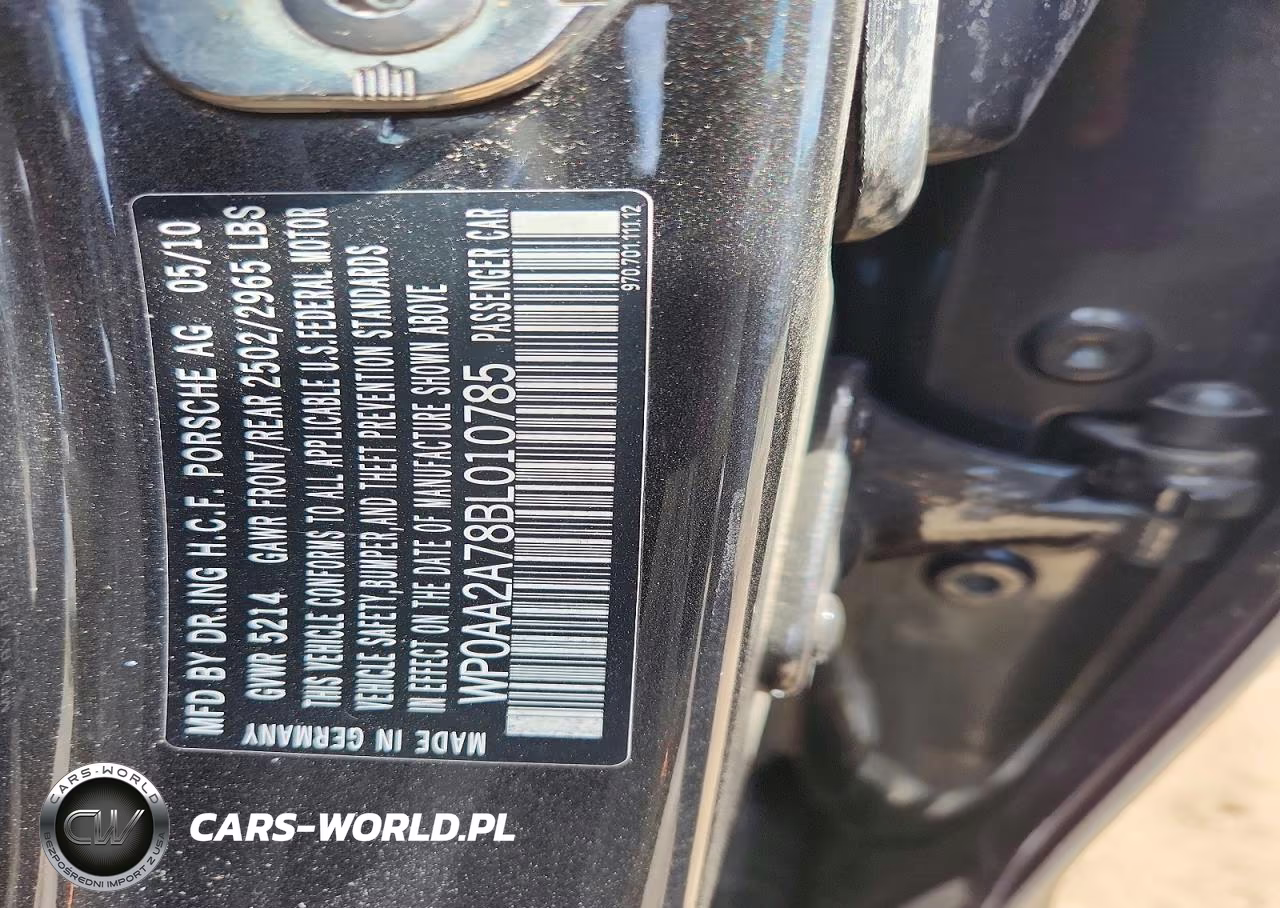 2011 Porsche Panamera 2 VIN:WP0AA2A78BL010785 - 12