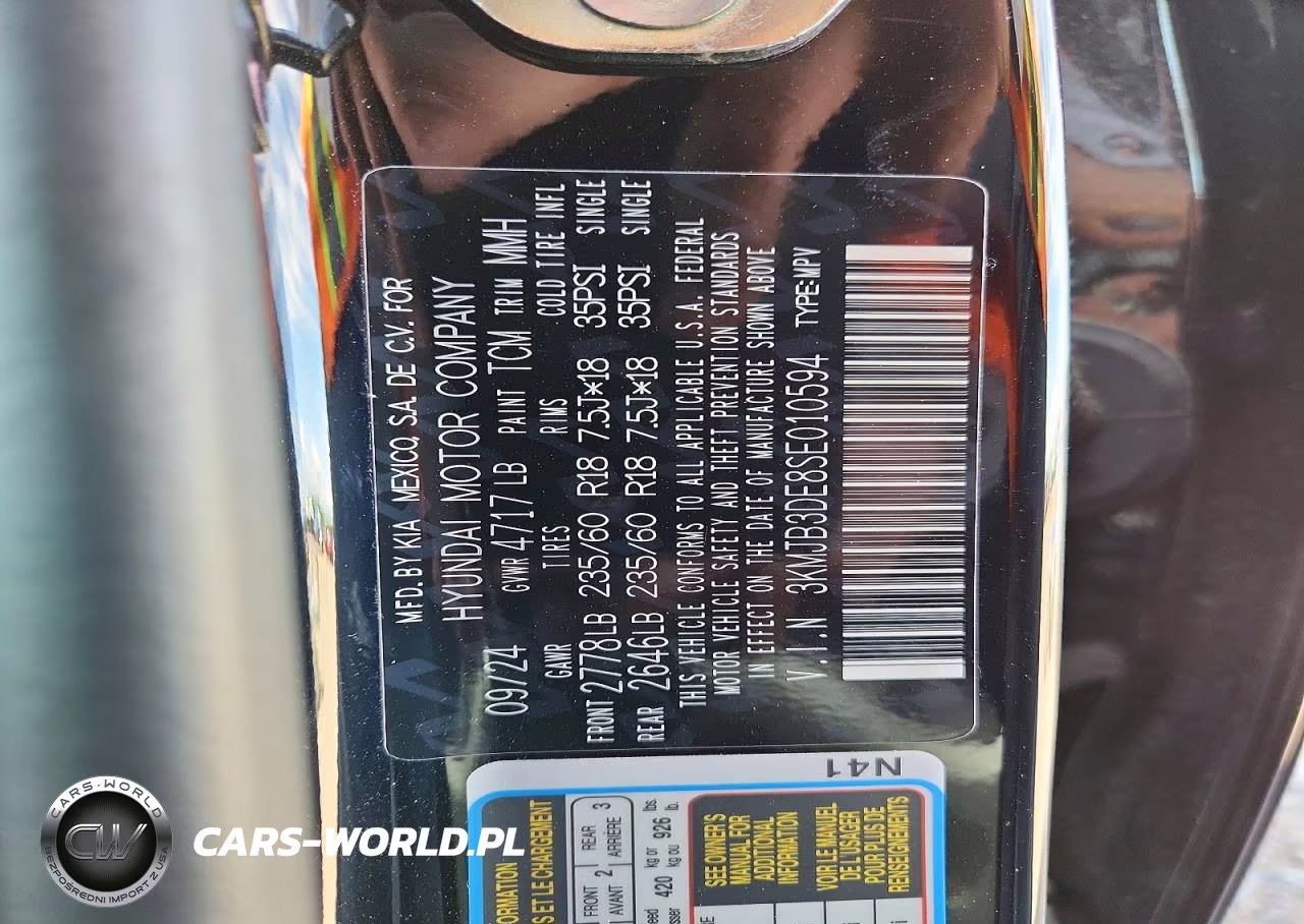 2025 Hyundai Tucson Sel VIN:3KMJB3DE8SE010594 - 13