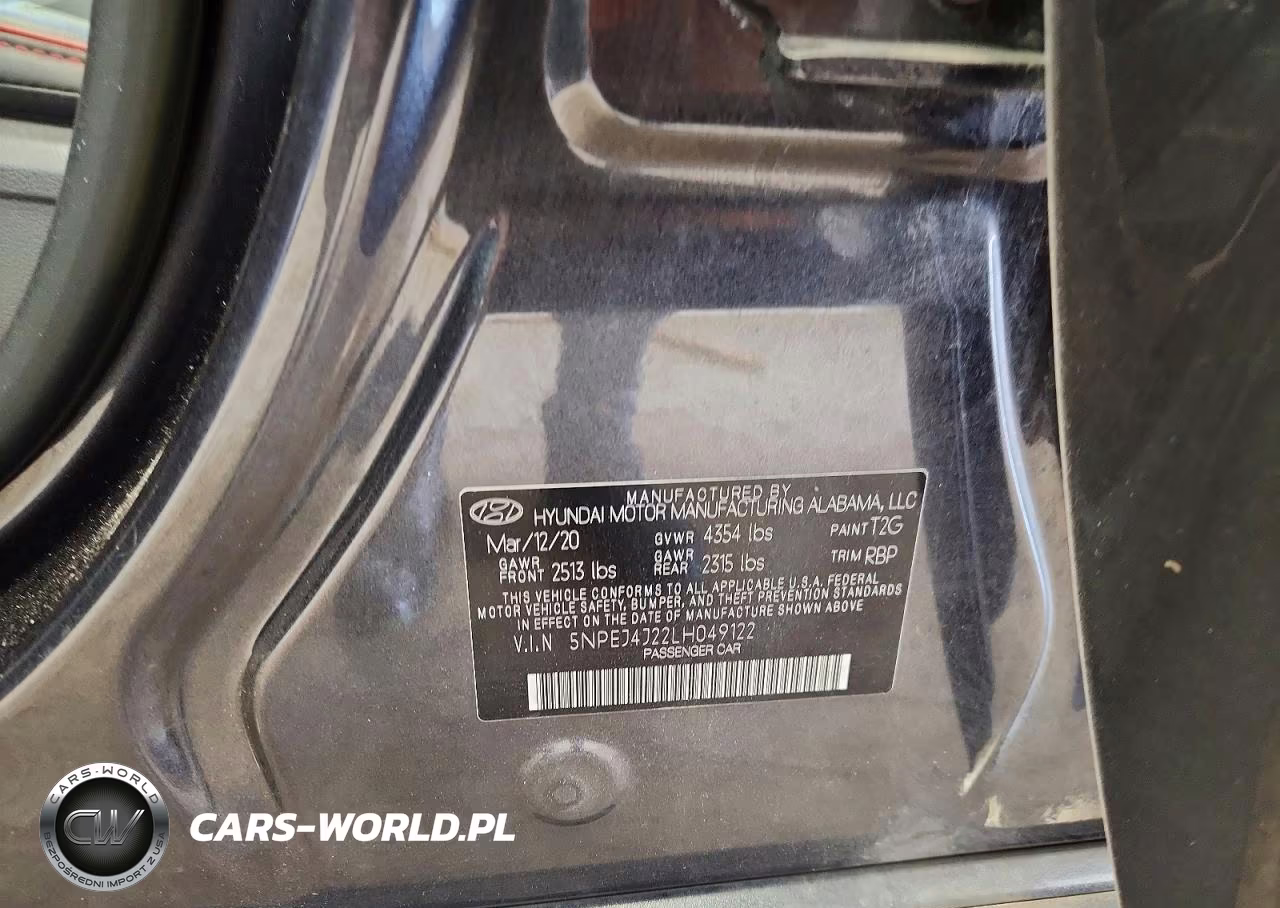 2020 Hyundai Sonata Sel Plus VIN:5NPEJ4J22LH049122 - 12