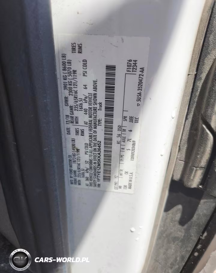 2019 Ford Transit T-150 VIN:1FTYE1ZM5KKA36452 - 11