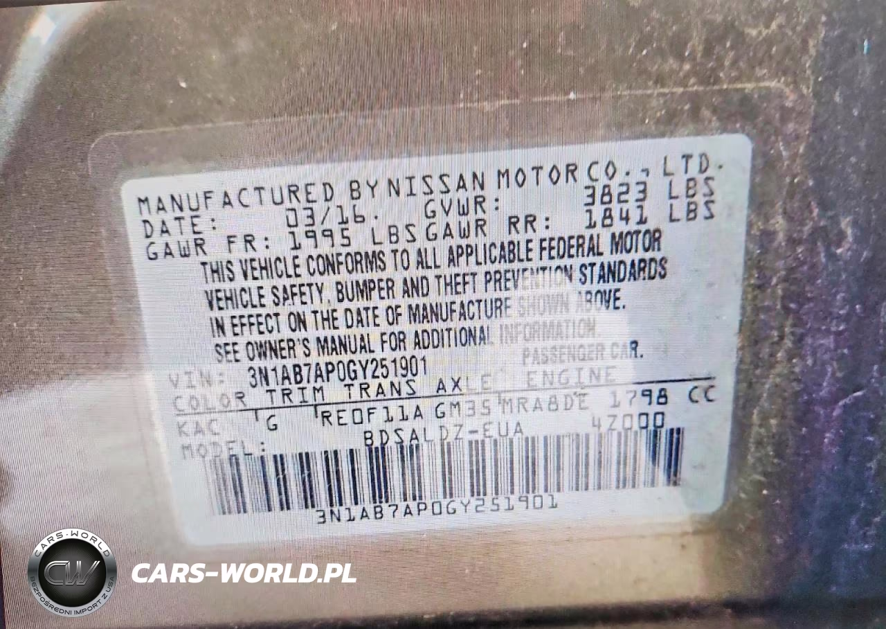2016 Nissan Sentra S VIN:3N1AB7AP0GY251901 - 12