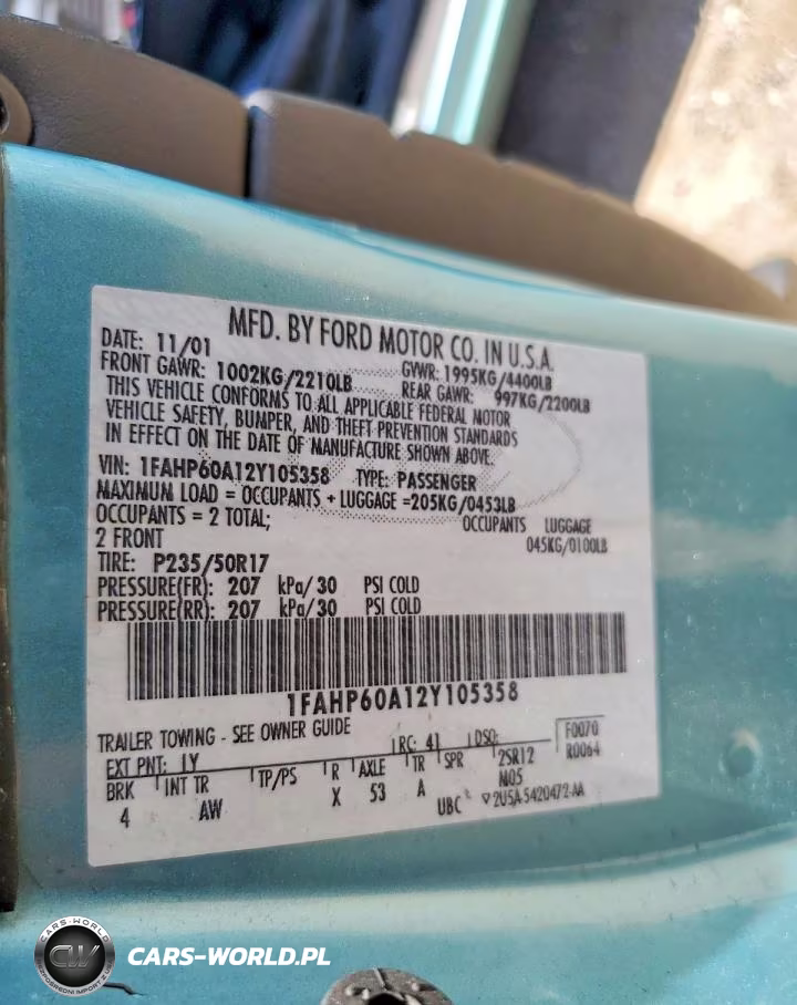2002 Ford Thunderbird VIN:1FAHP60A12Y105358 - 12